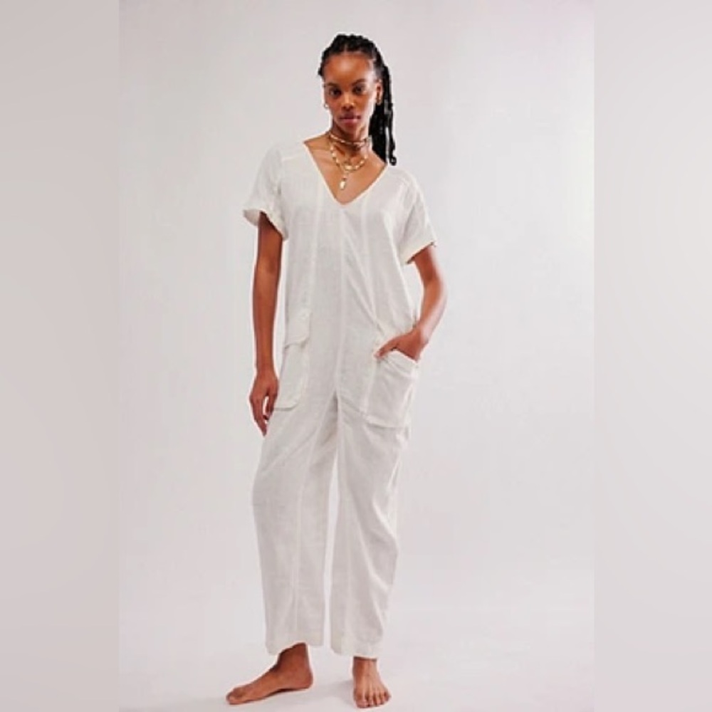 Free People linen Jumpsuit